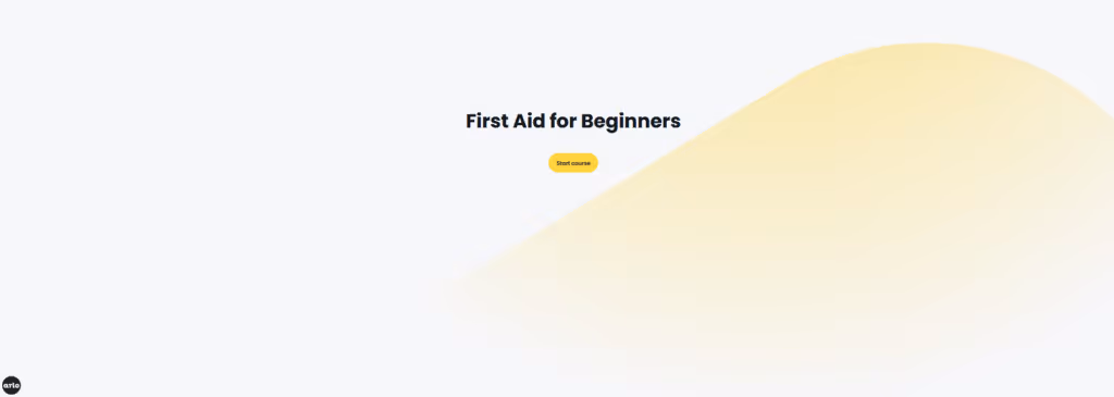 One of Arlo's branded first aid first aid online training courses.