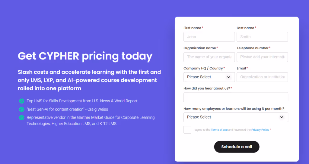 Cyphr Learning pricing