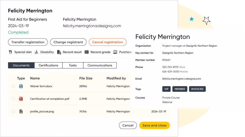 Image of Arlo course booking process
