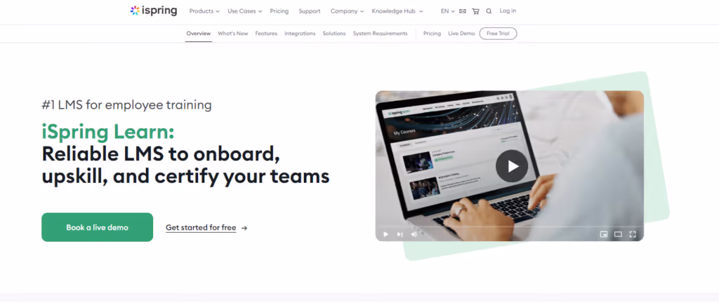 iSpring Learn homepage