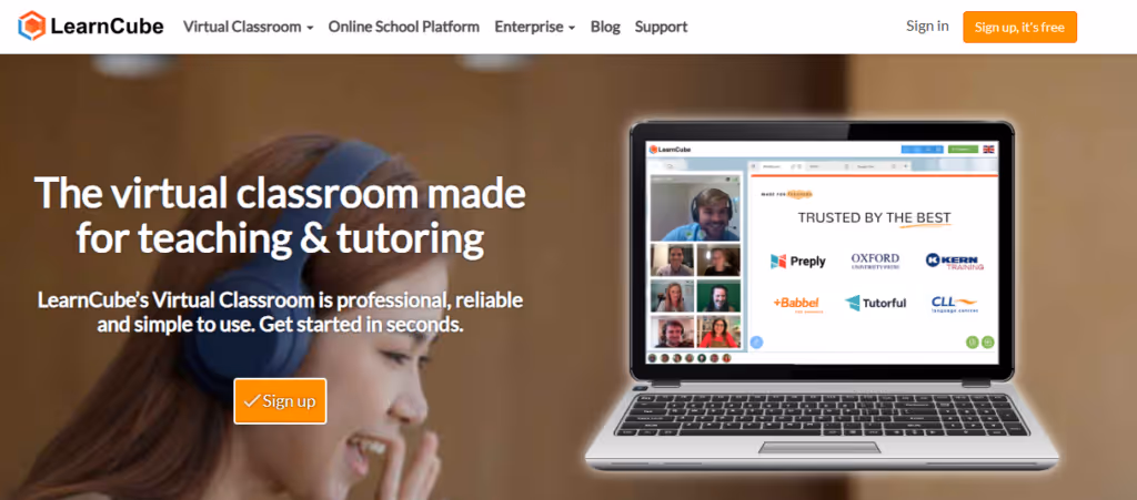 Learncube homepage