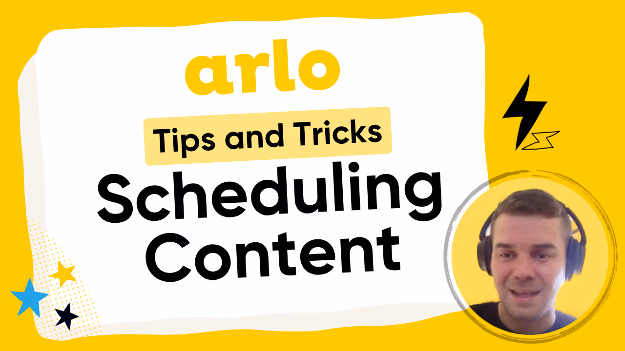 How to schedule elearning in Arlo