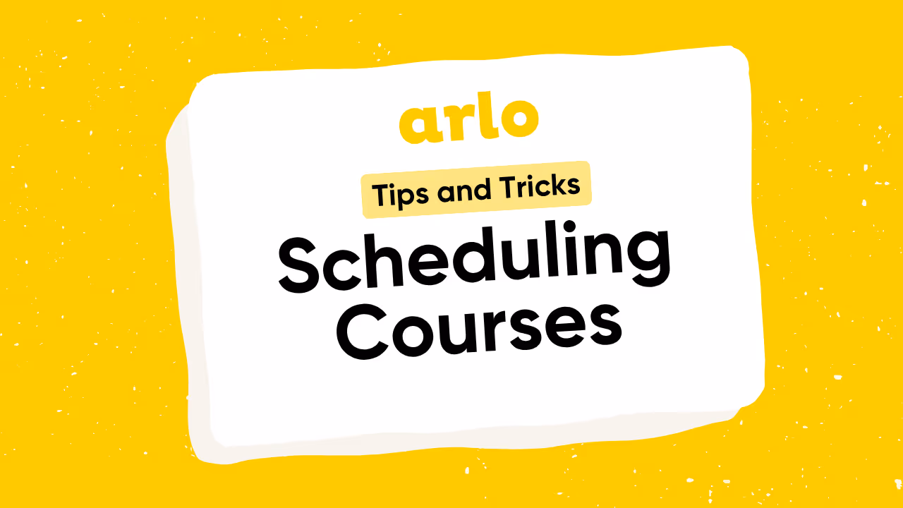 How to schedule courses with Arlo
