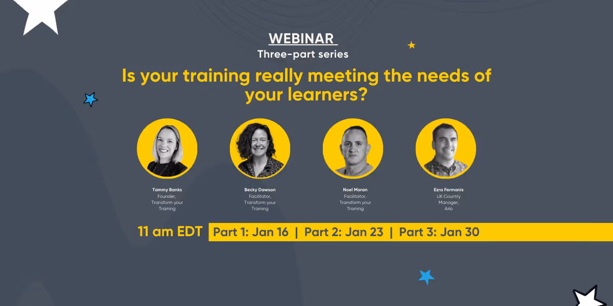 Bring us your training challenges - we'll solve them!