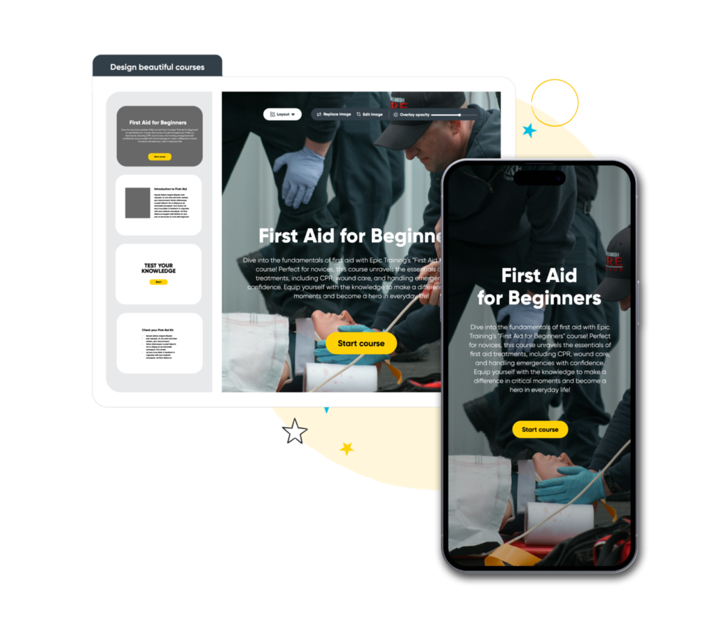 'First Aid for Beginners' course on mobile and tablet