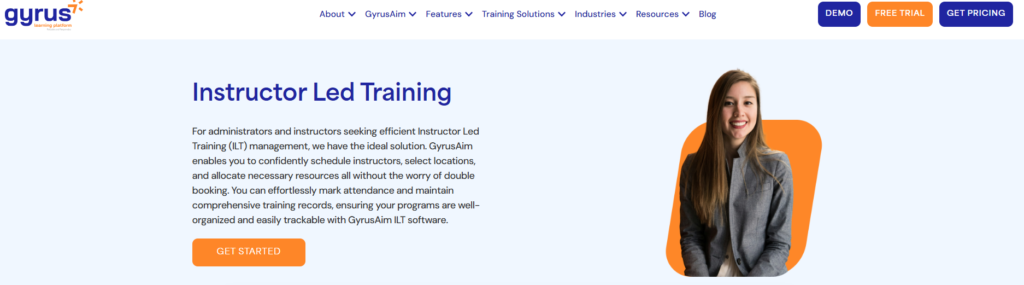 Gyrus LMS homepage