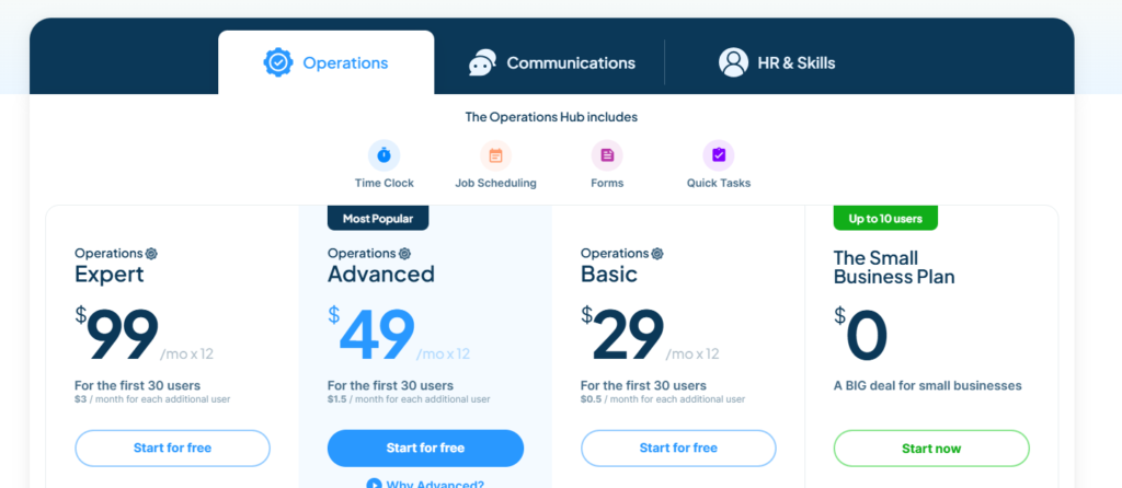 Connecteam pricing