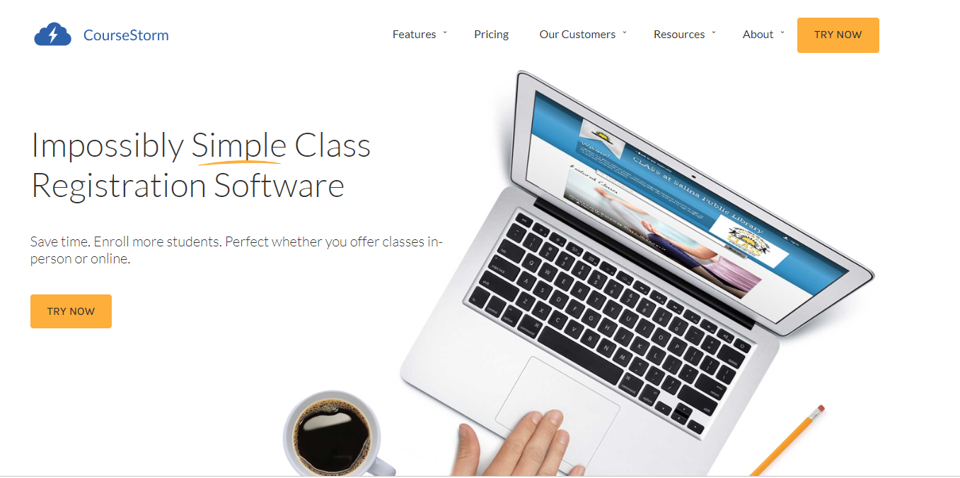 CourseStorm homepage