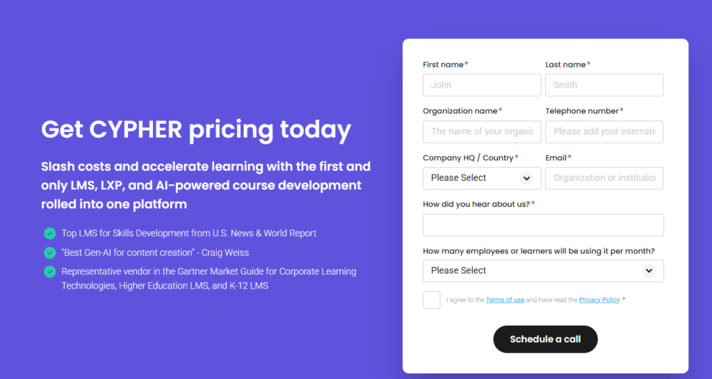 Cyphr Learning pricing