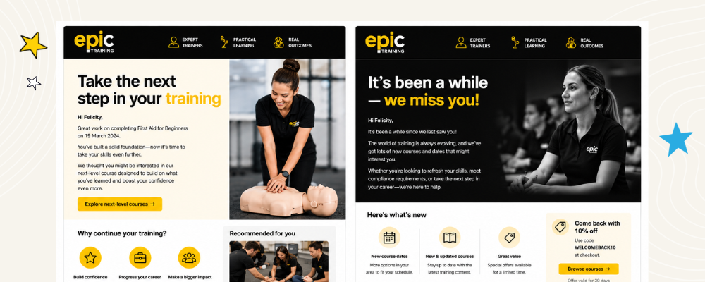 How training providers can use automated campaigns to increase repeat course enrolments