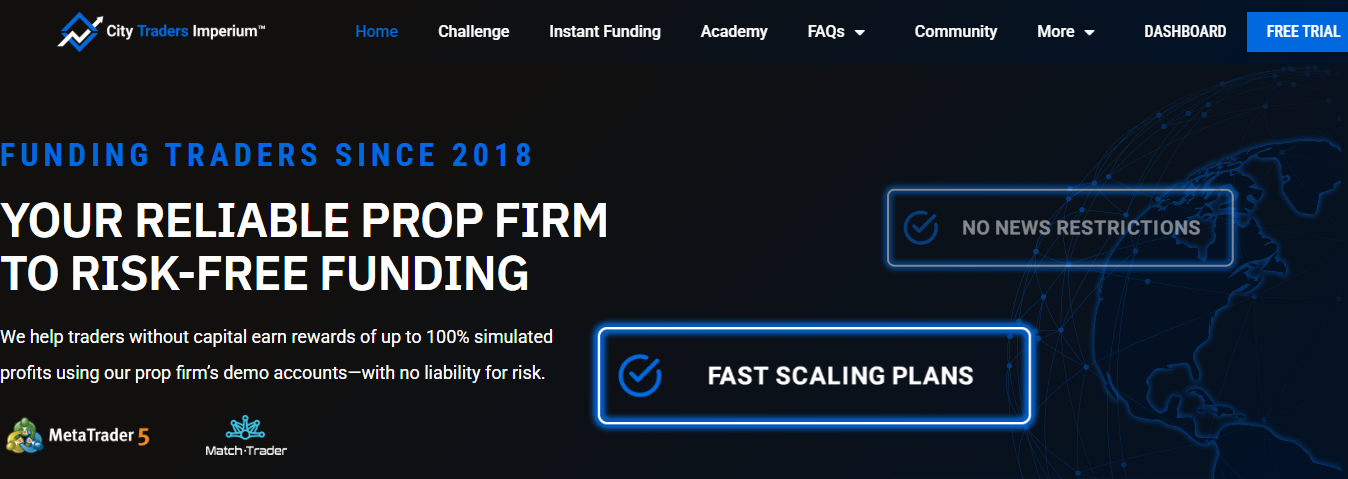 city traders imperium - US Prop Firms