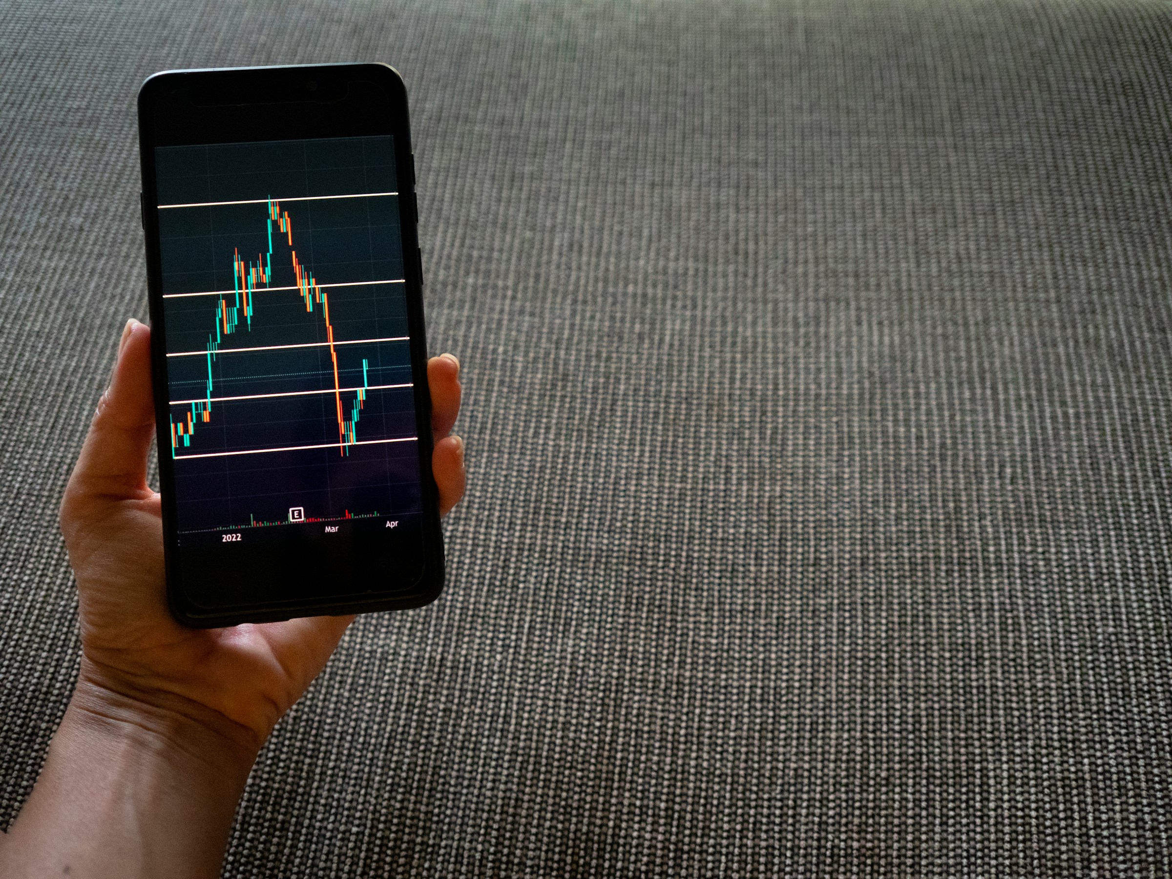 trading on a phone - Best Day Trading Stocks