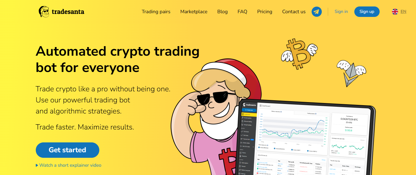 trade santa - Day Trading With AI