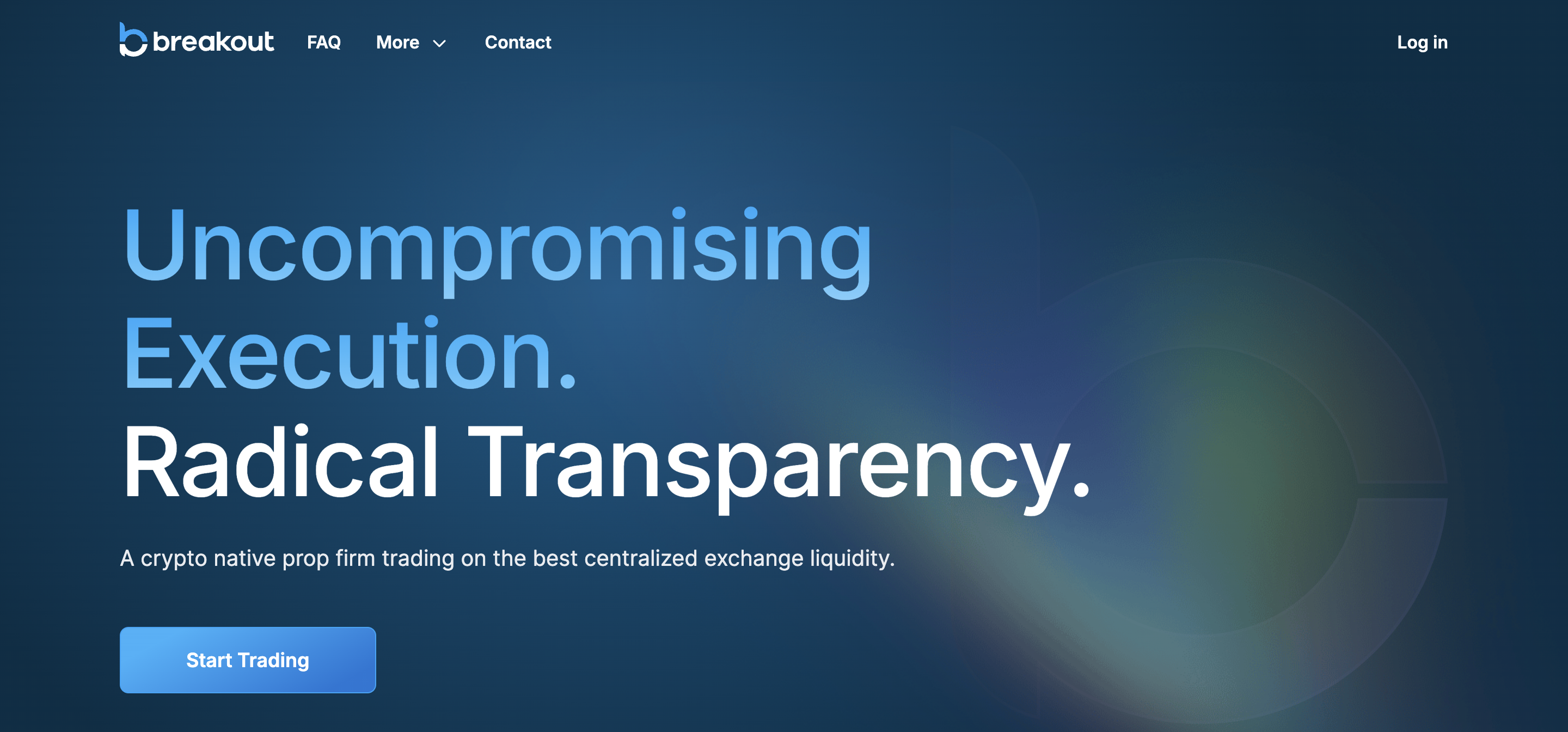 Landing age - Breakout Prop Firm