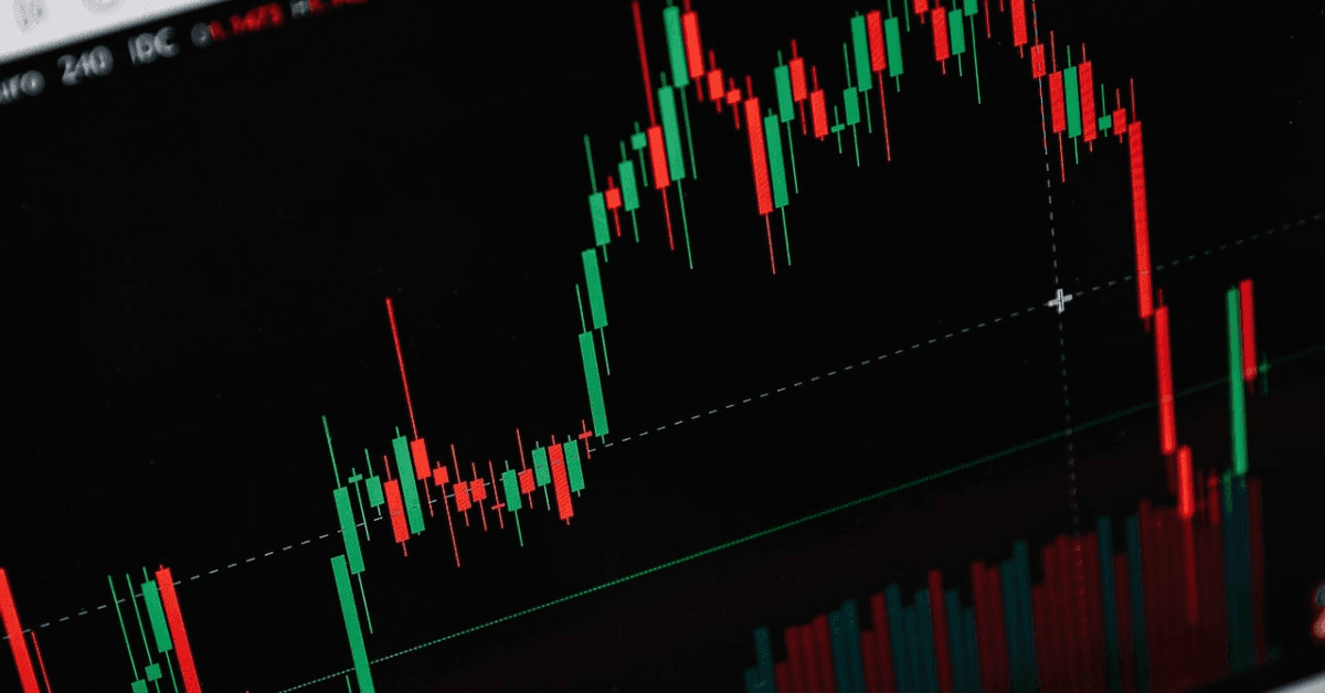 Financial chart showing price activity - Price Action Trading