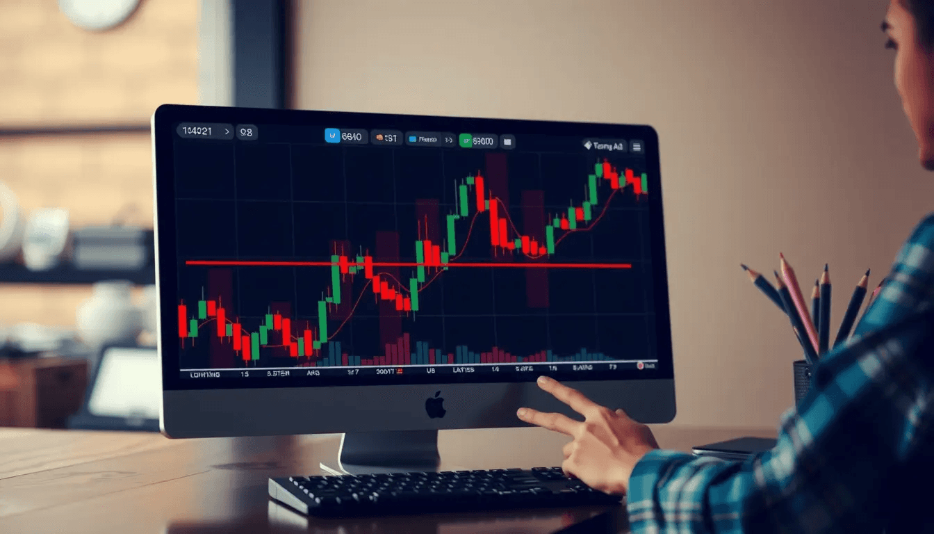 Woaman analyzing financial chart - Price Action Trading