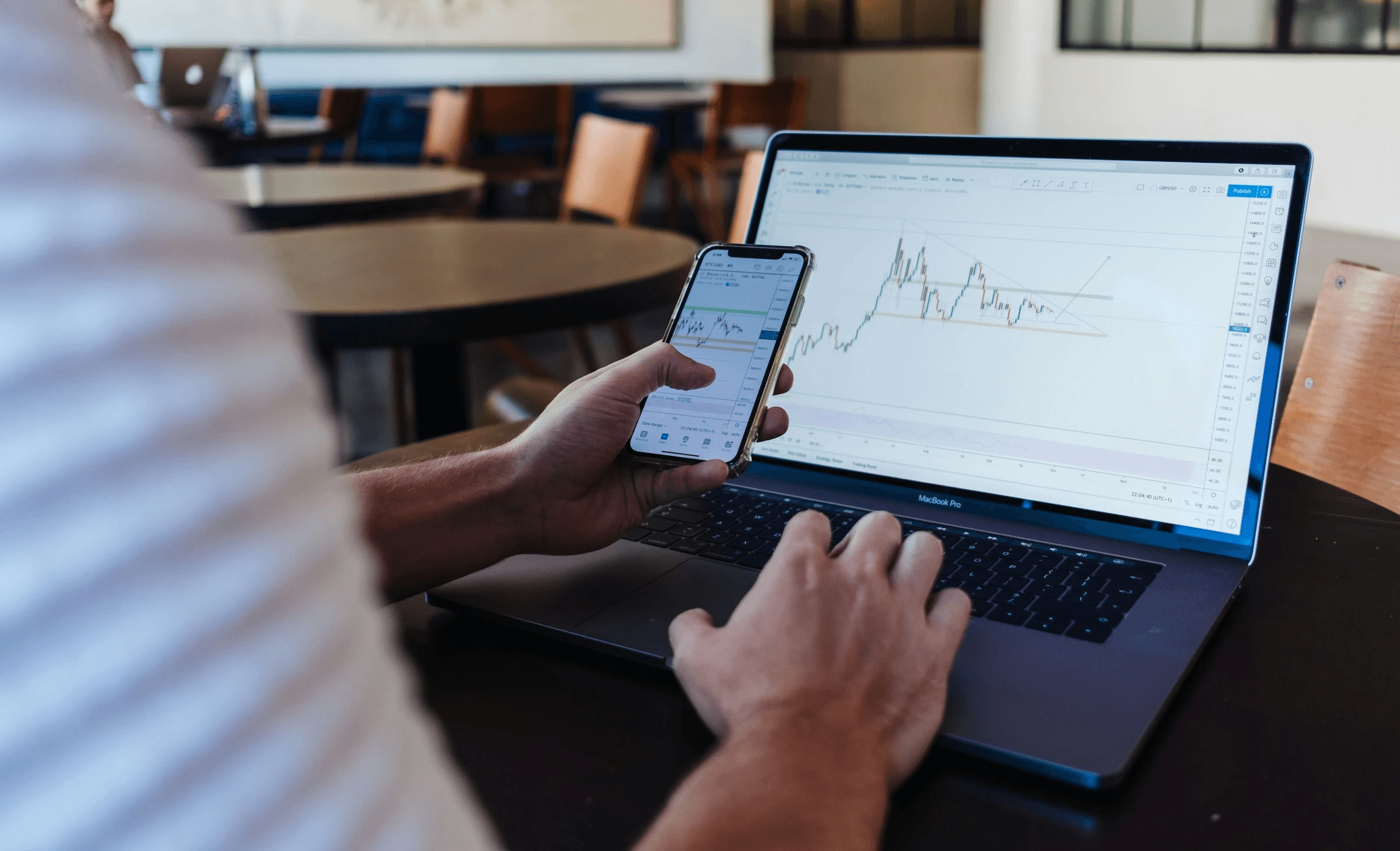 Person working on multiple devices - Best Indicators for Swing Trading