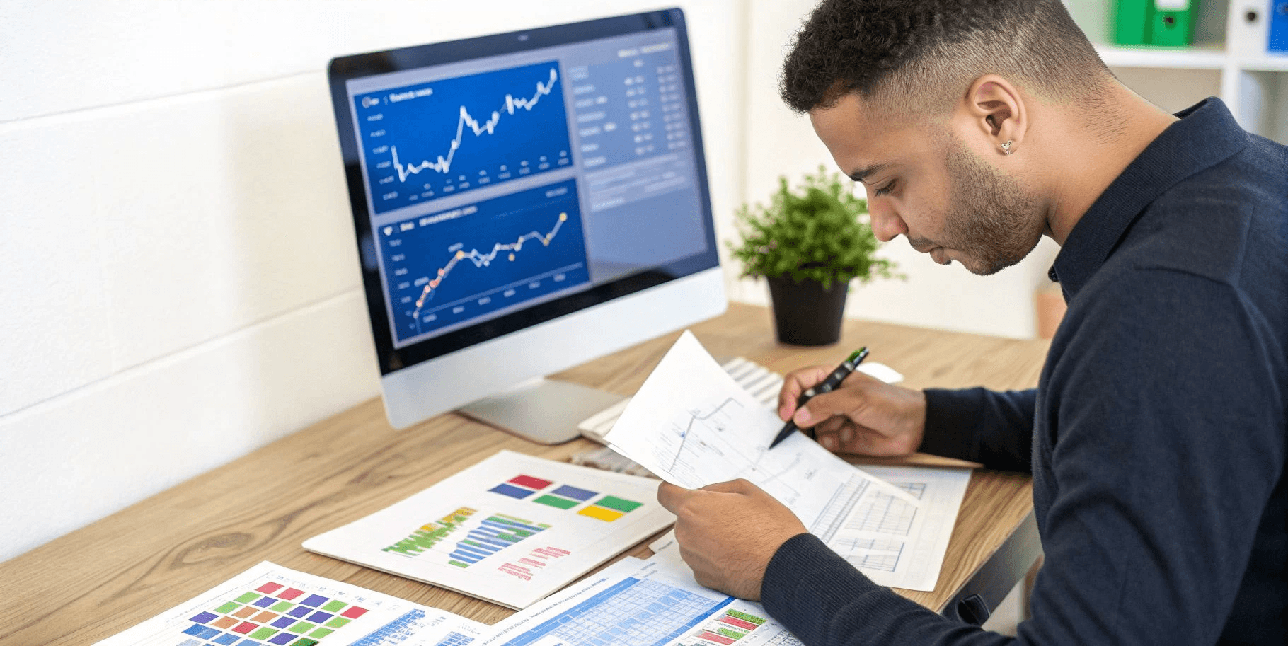 Trader analyzing market data - ORB Trading Strategy