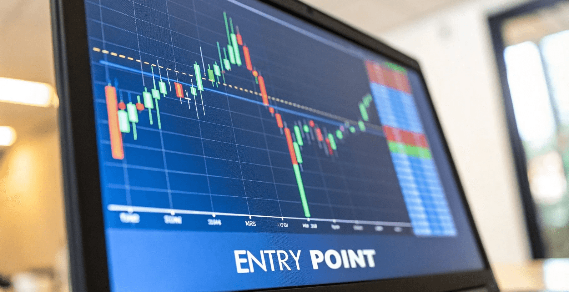  Trading chart marking specific entry point - ORB Trading Strategy