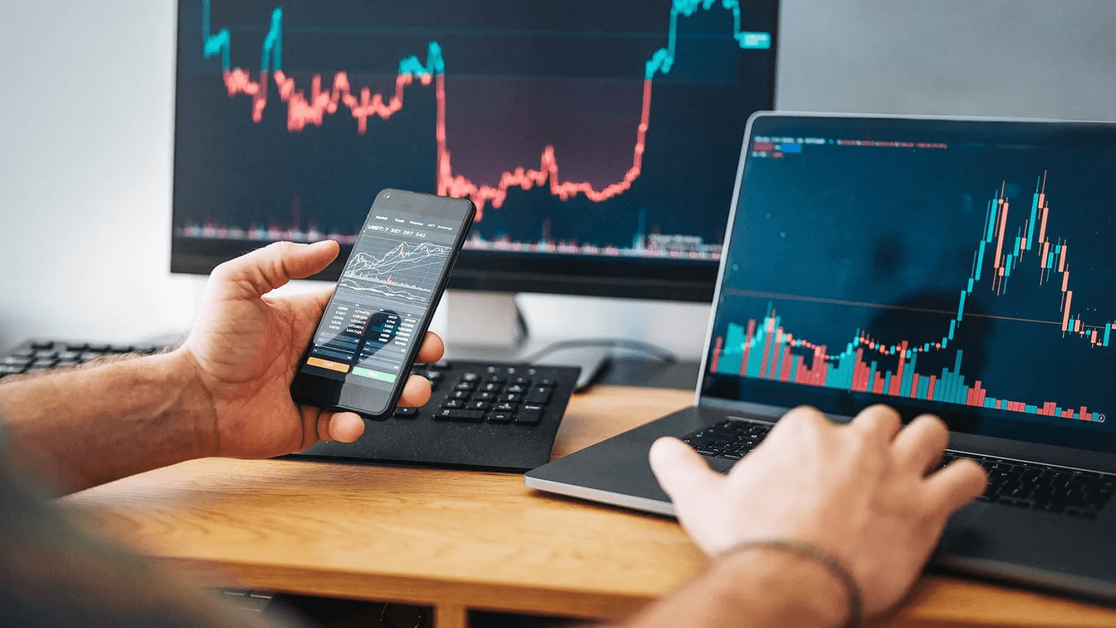 Trading charts across multiple digital screens - Best Prop Firms for Forex