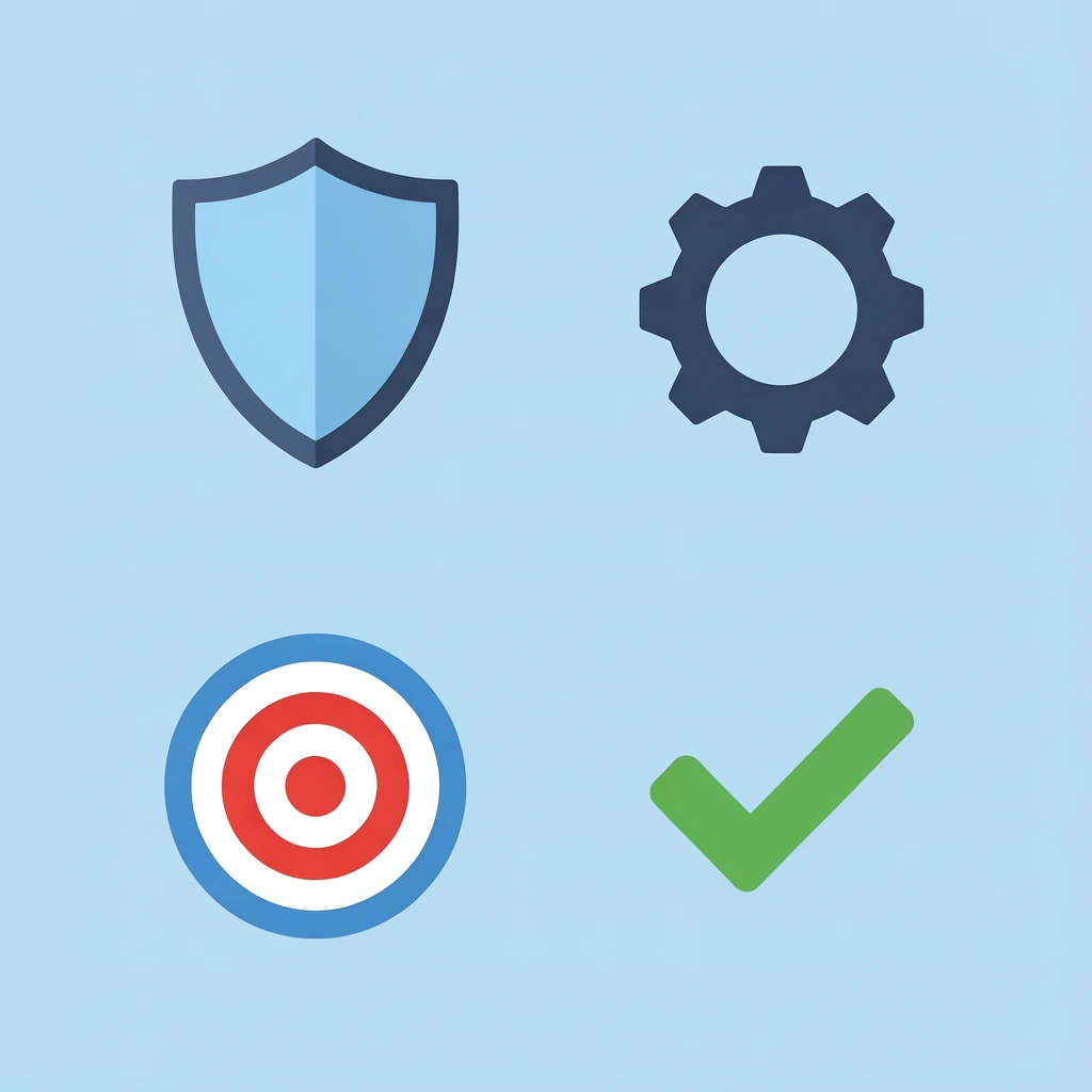 Four-box grid displaying the four fundamental rules: daily drawdown limits, maximum overall drawdown, profit targets, and prohibited trading practices
