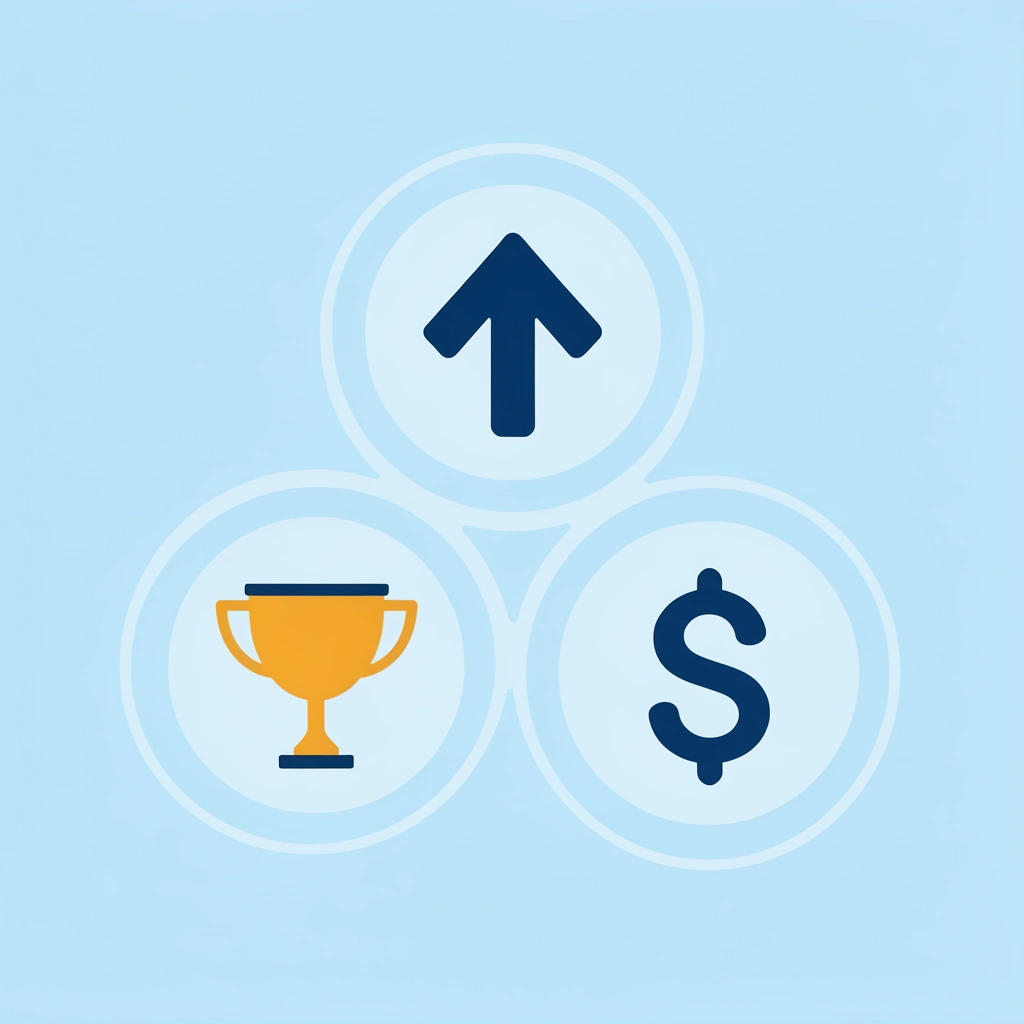 Pyramid with three tiers representing different account levels in prop firms