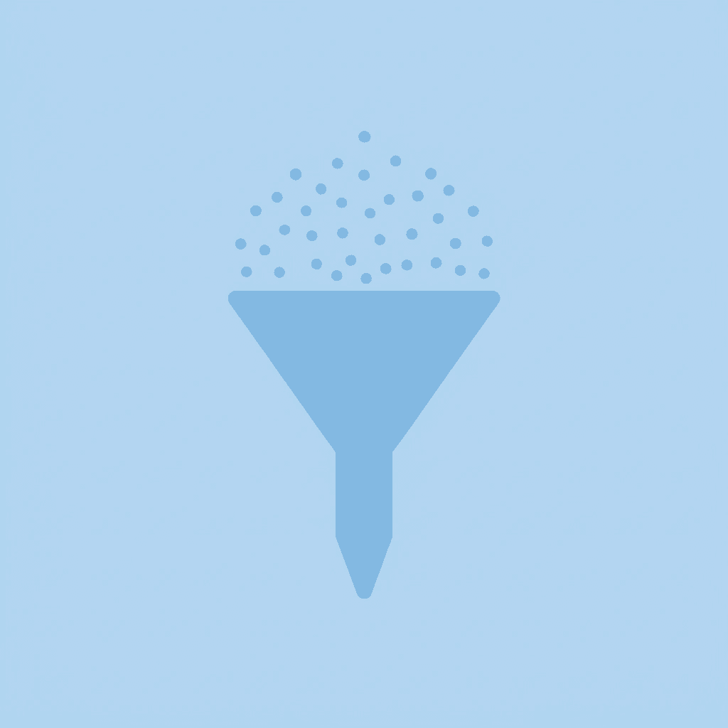 Funnel showing traders entering a challenge and qualified traders emerging with capital access