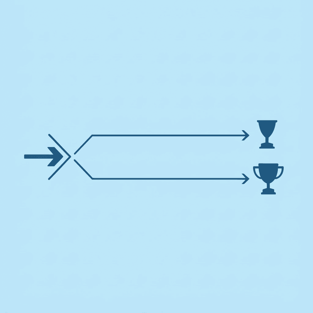 Two paths diverging: one showing sustainable trading with consistency rules, one showing risky behavior without rules
