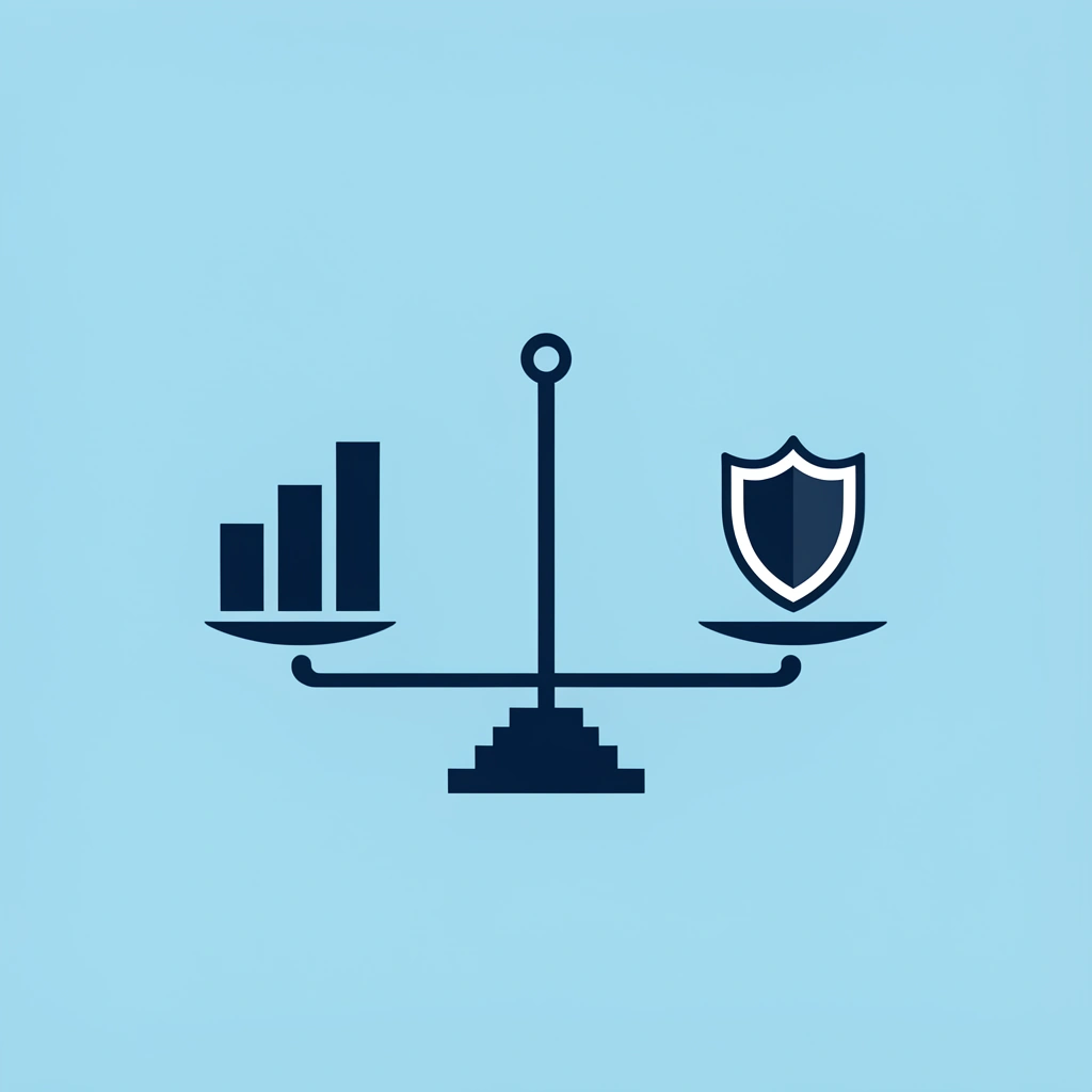 Balance scale comparing personal savings risk on one side versus firm-absorbed losses on the other