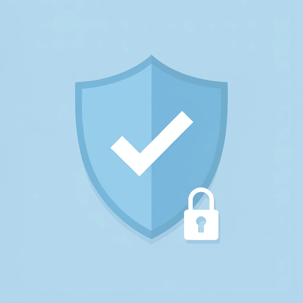 Shield icon representing security, confidence, and trader protection through transparent operations