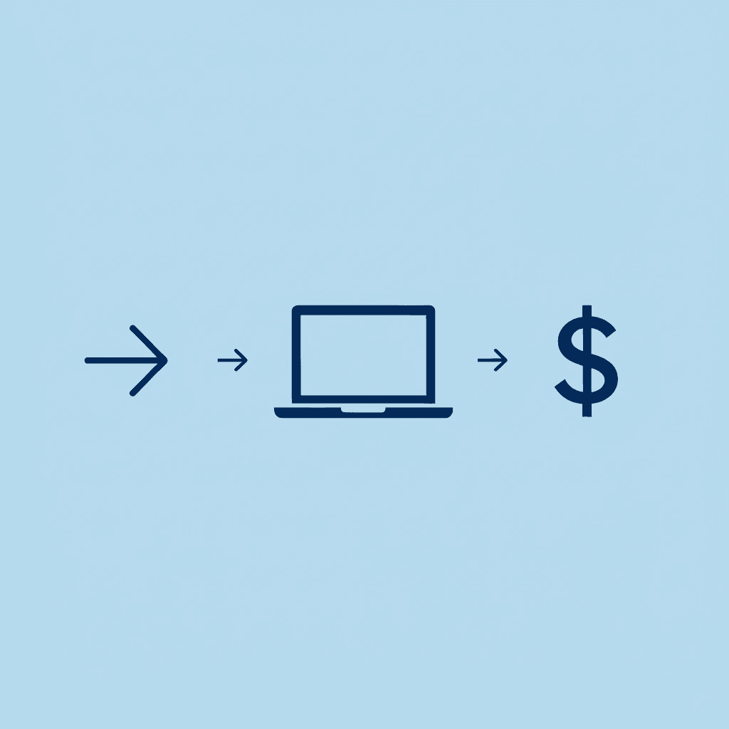 Three-step process showing international prop firms converting to compliant US evaluation programs