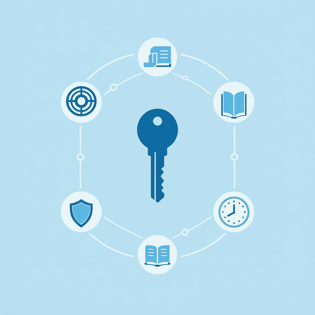 Central hub showing five interconnected factors: trading style, capital needs, profit goals, payout reliability, and firm reputation