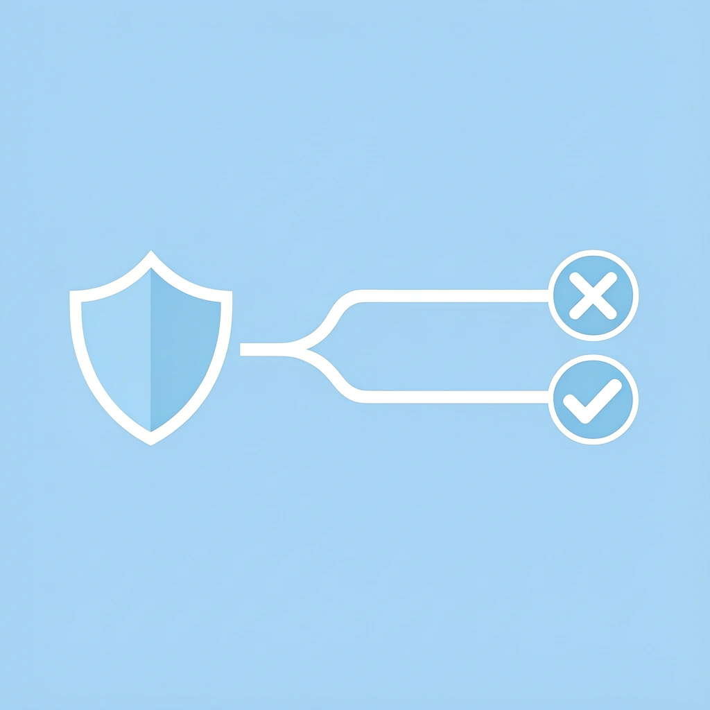 Split path showing legitimate prop firm evaluation path versus illegal unregistered investment service path