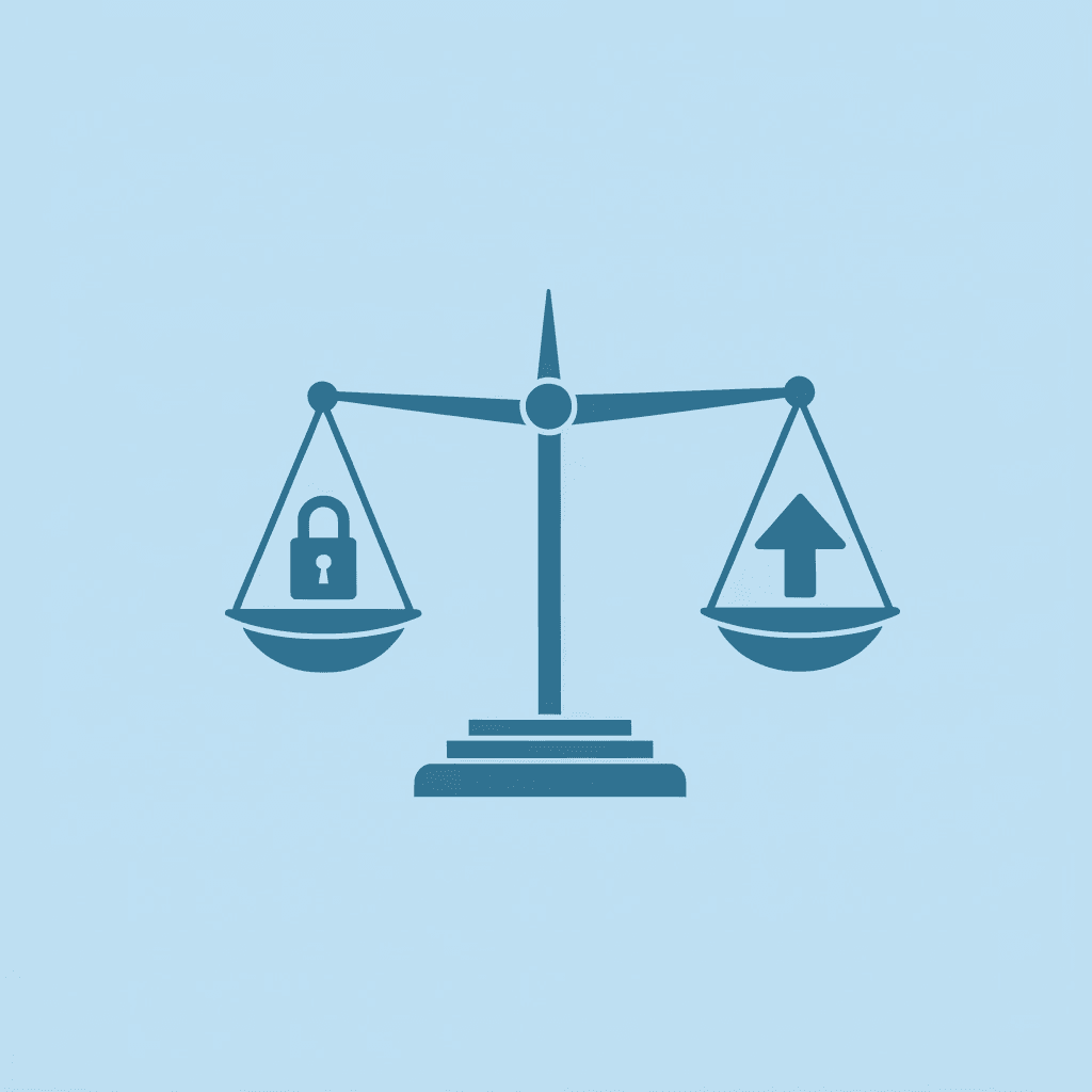 Balance scale comparing limited stock options on one side with broader futures market exposure and institutional backing on the other