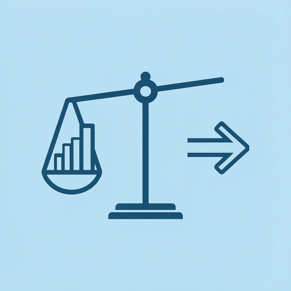 Balance scale comparing EA-compatible prop firms on one side versus traditional prop firms on the other