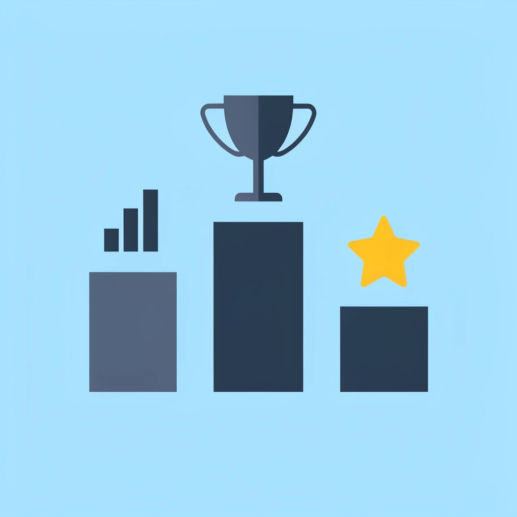 Podium showing top three prop firms among nine ranked options