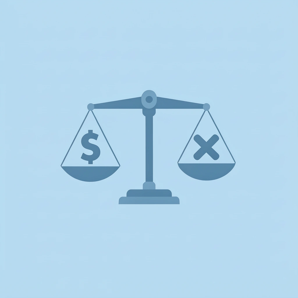 Balance scale showing profitable EA strategy on one side versus platform mismatch on the other