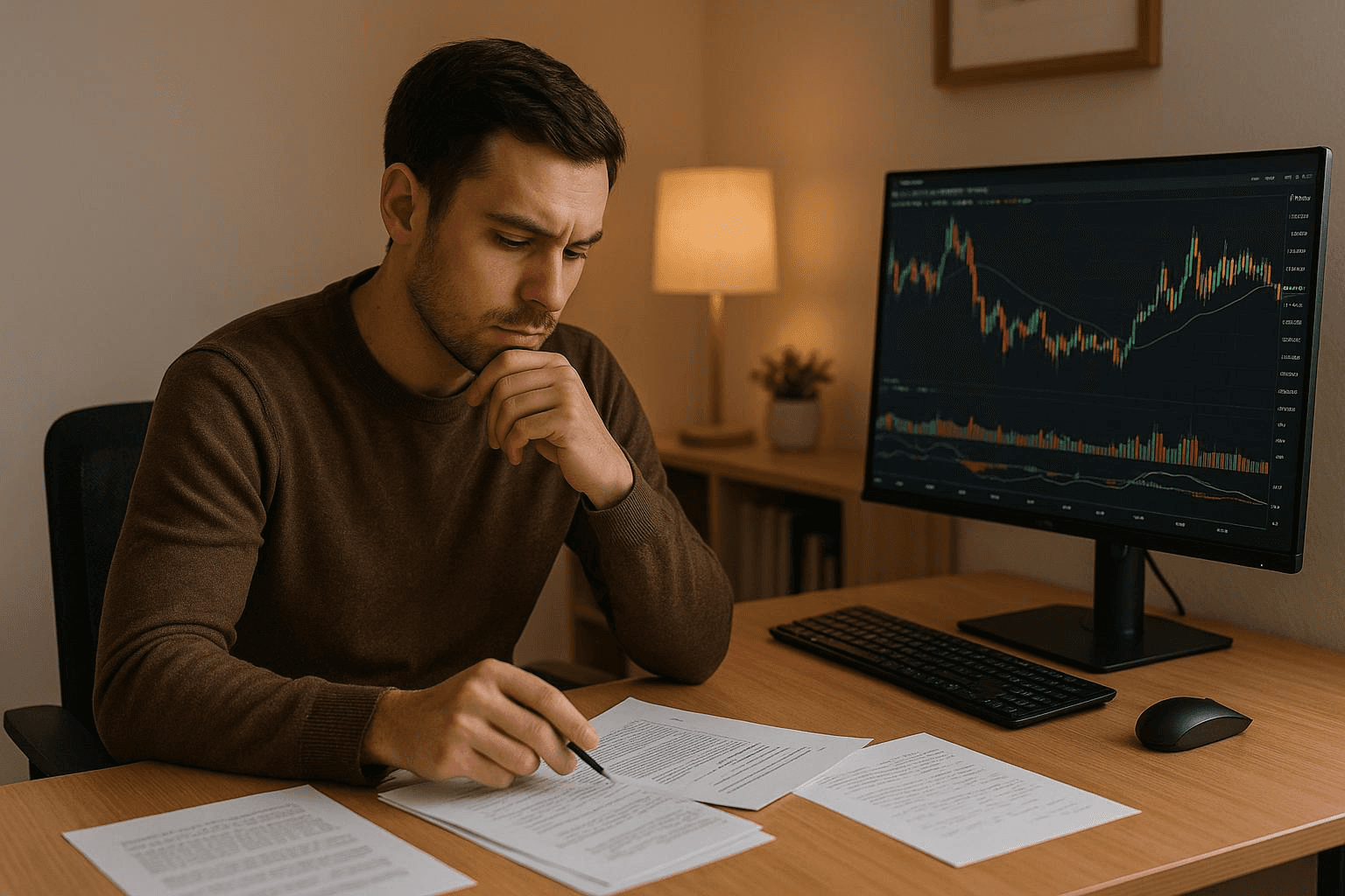 Man analyzing financial market charts - Forex Prop Firms Accepting US Clients