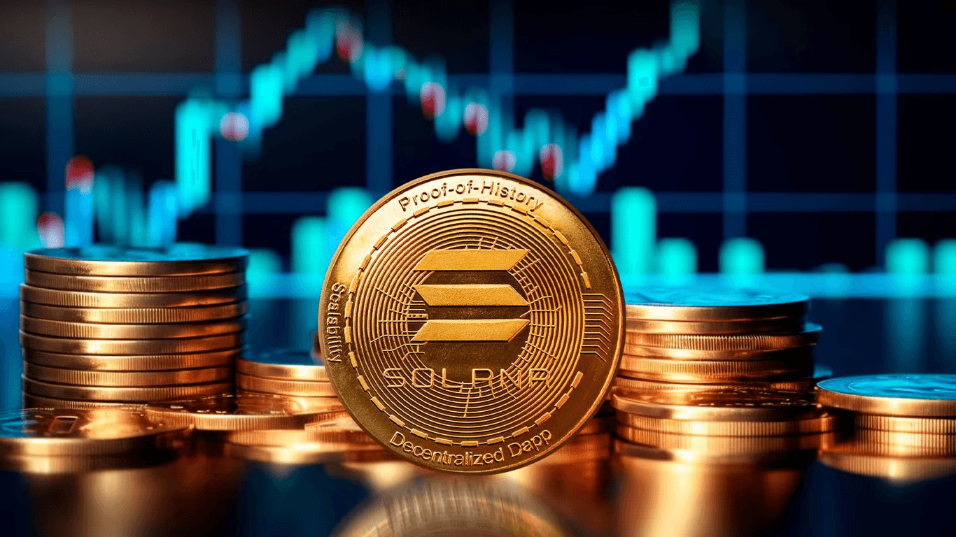 Solana coin in front of charts - Best Coin For Futures Trading