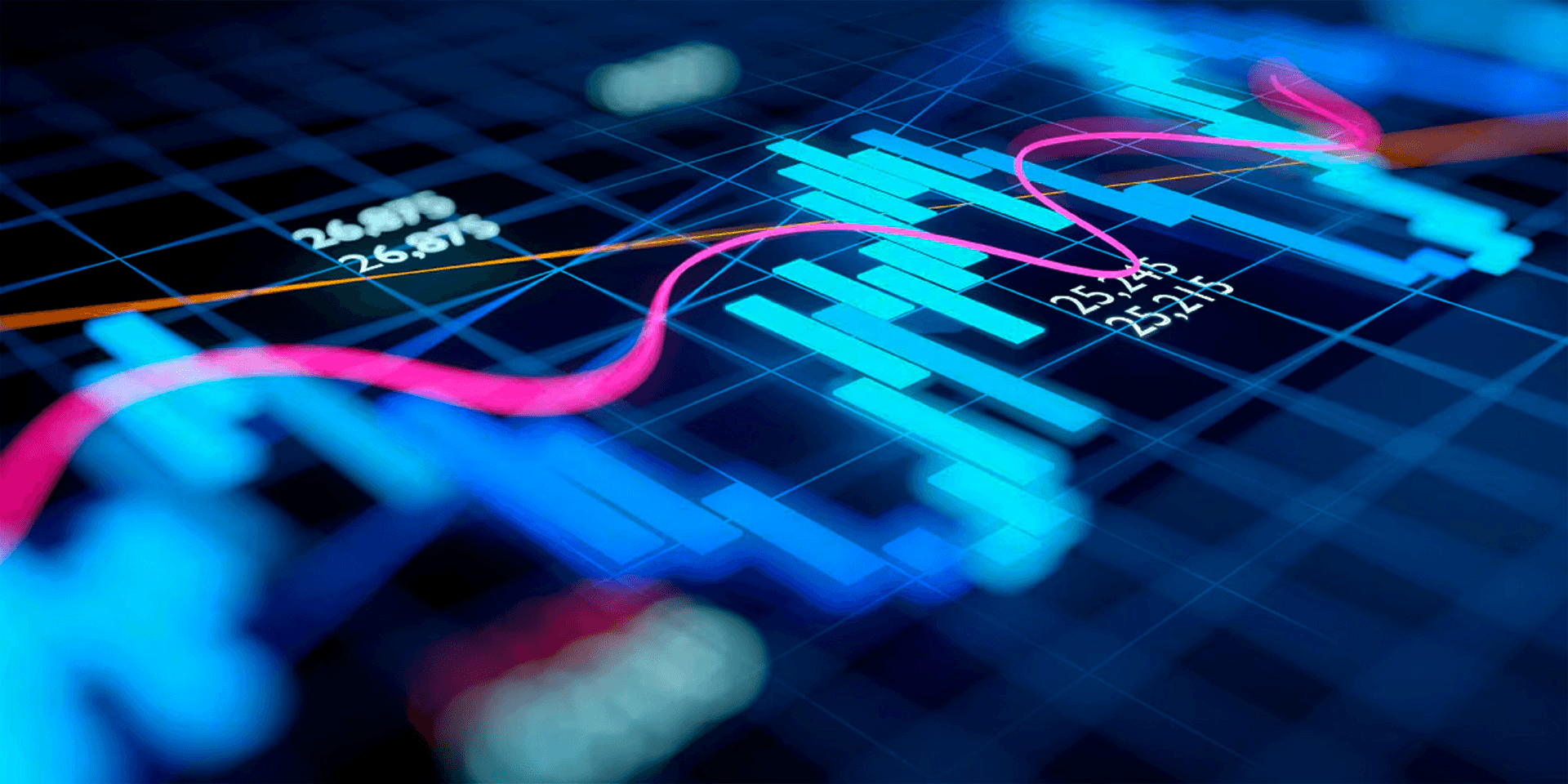 Abstract financial stock market graph - Futures Trading Patterns