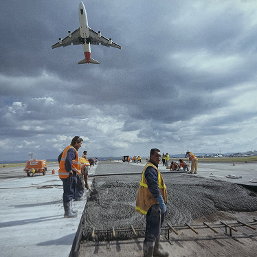 Airfield runway construction