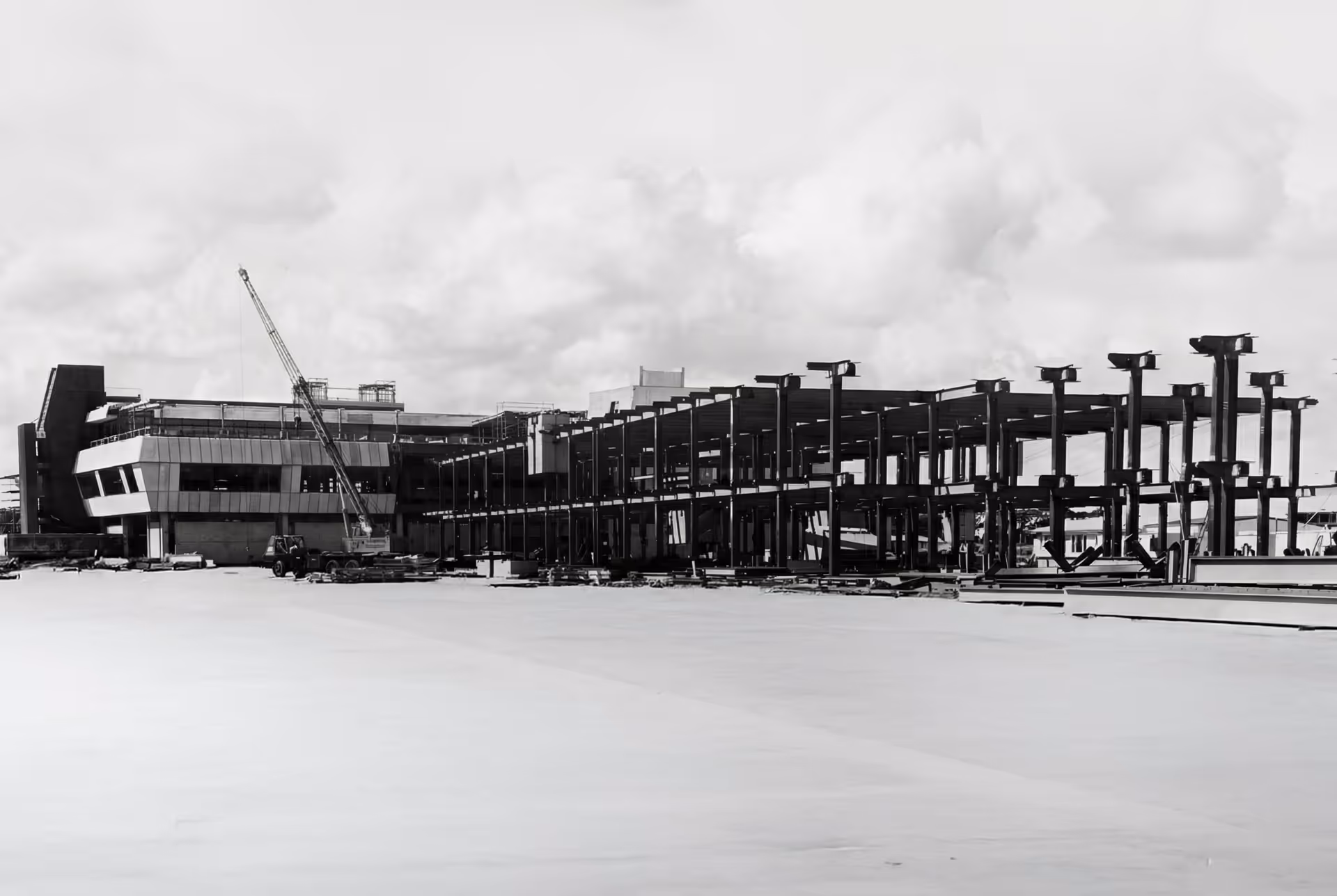 ITB Pier Construction 1970's (AI enhanced)