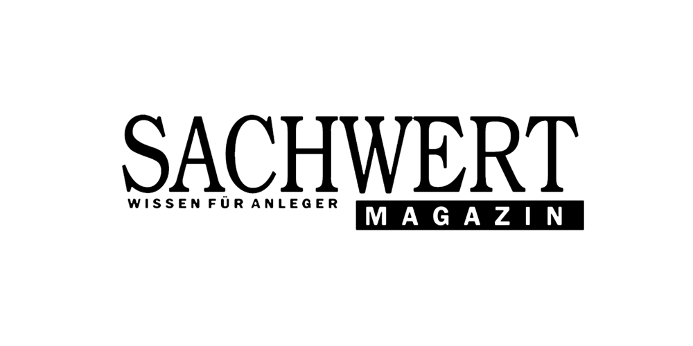 Schwarz-weißer Schriftzug mit dem Wort "SACHWERT" auf weißem Hintergrund.