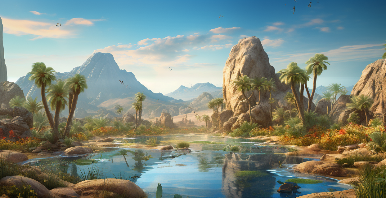 A lone green tree stands atop a smooth, orange sand dune under a clear blue sky. 