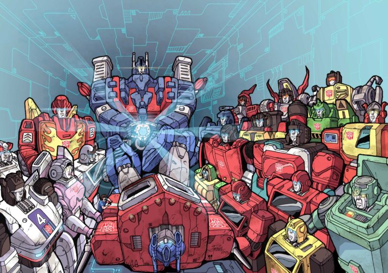 Aerial view of a crowded crosswalk with pedestrians walking in various directions.