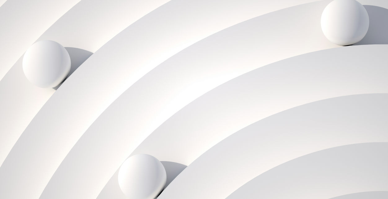 A white 3D-rendered hand emerges from a wall, palm up, holding a golden apple pierced by an arrow.