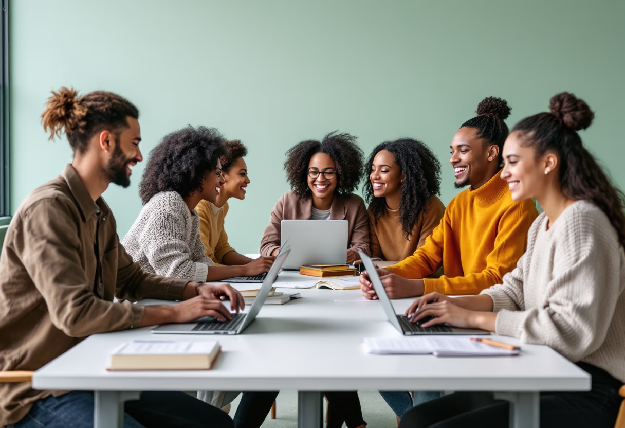 image of students in a collaborative study session