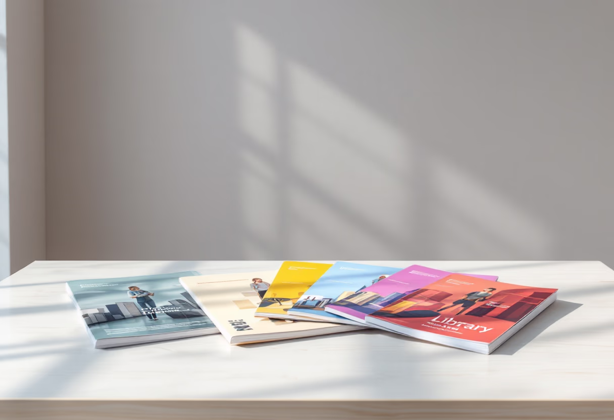 [background image] image of educational brochures (for a university)