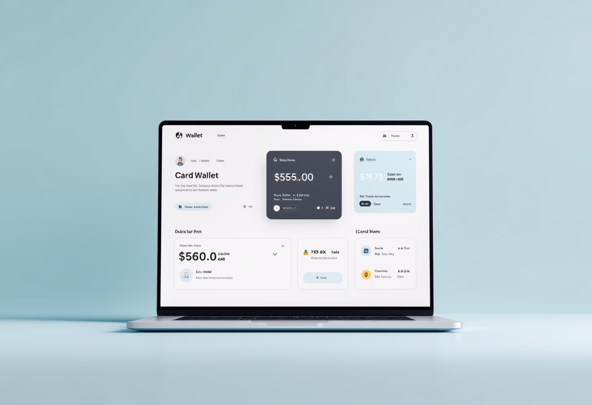 [interface] image of digital wallets (for a blockchain and cryptocurrency)