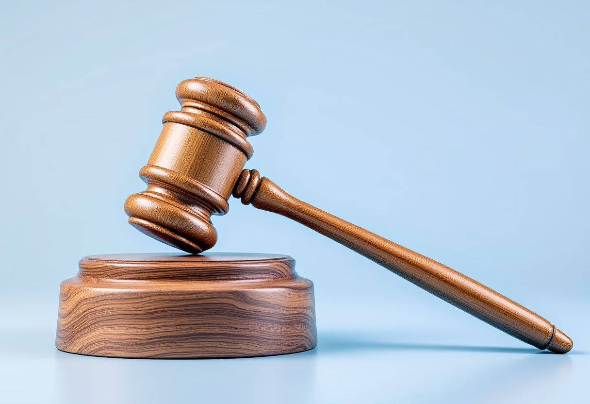 image of judge's gavel in action for a legal tech